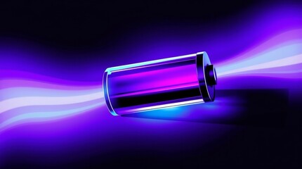 Abstract battery concept in deep ultraviolet hues