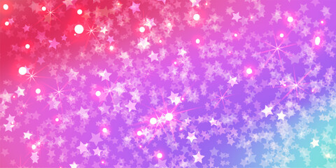 Abstract colorful pink rainbow background. Vector editable smooth banner template.