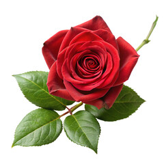 Naklejka premium red rose isolated on white