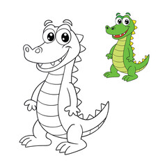 A cheerful, fun-loving crocodile with a big toothy grin, bright green scales, and playful eyes. Always ready for adventure, laughter, and spreading joy to everyone!