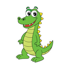 A cheerful, fun-loving crocodile with a big toothy grin, bright green scales, and playful eyes. Always ready for adventure, laughter, and spreading joy to everyone!