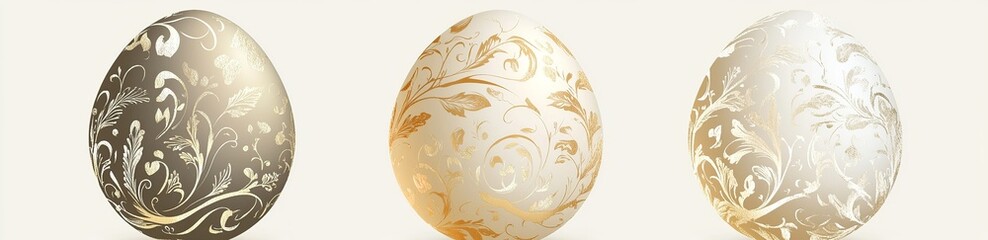 Easter vector illustration with textured colors and Chinoiserie motifs