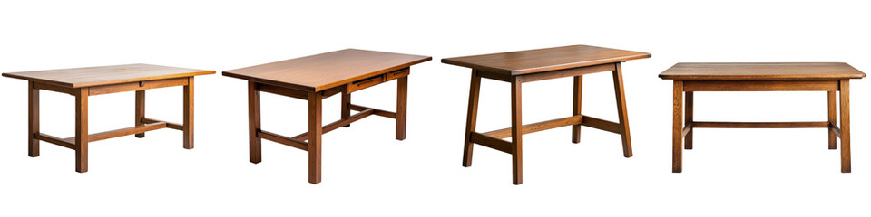 Minimalist wooden workbench or desk in a simple clean and serene home office or study setup  The contemporary furniture piece creates a productive and inspiring workspace environment