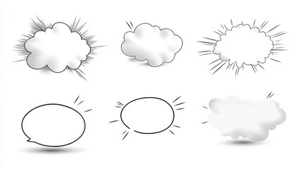 Variety of Speech Bubbles and Clouds for Creative Communication Use