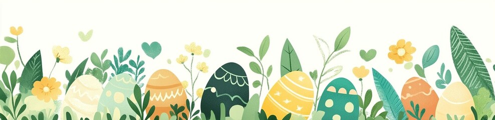 Engaging Easter vector illustration with cookie shapes and harmony theme