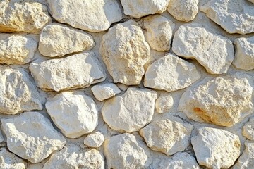 Rough white limestone wall texture with natural shadows. Neural network AI generated