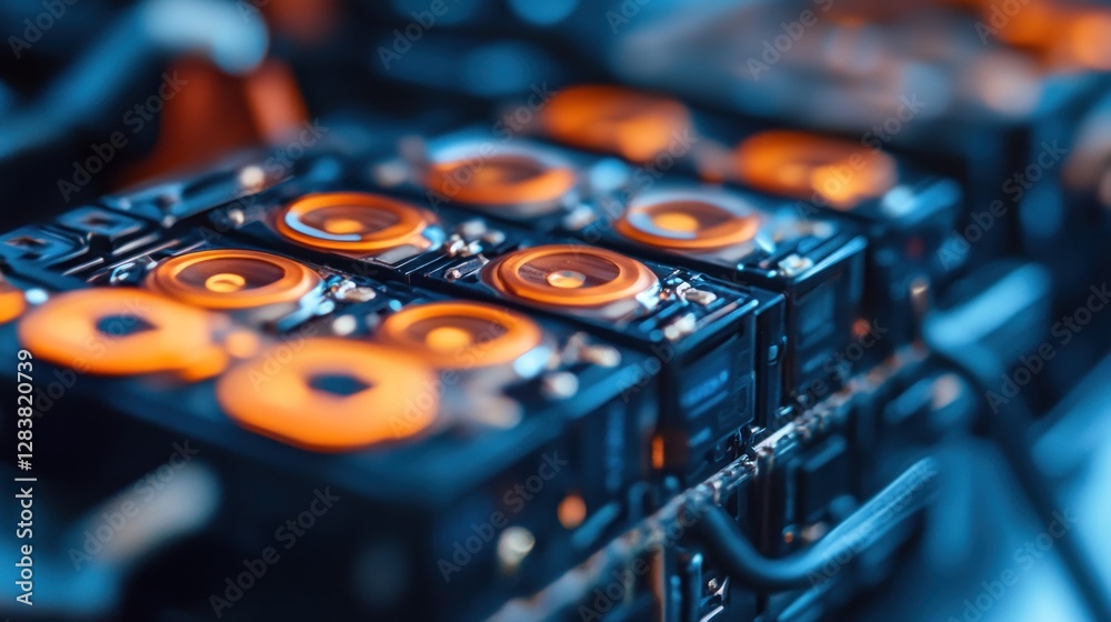 Poster close-up of advanced technology: high-performance computing hardware