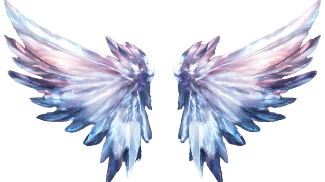 abstract blue wings - Powered by Adobe