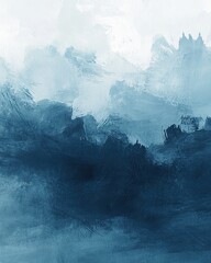 Background with softly fading grey-blue brush. Abstract Blue Watercolor, Blue Watercolor Texture, Watercolor Abstract Blue
