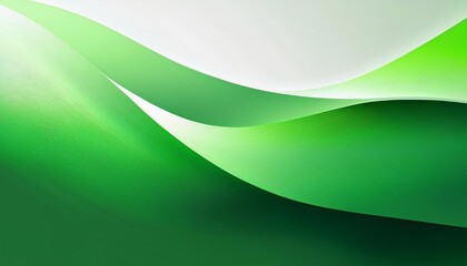 Green and white abstract waves flowing seamlessly creating dynamic background