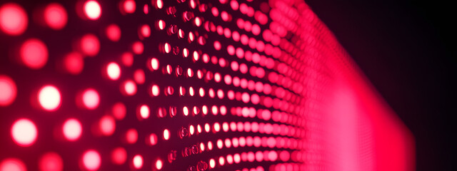 Red LED lights arranged in an array
