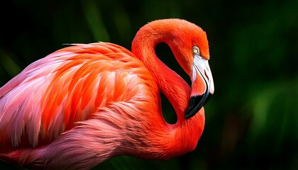 Obraz premium Close-up photography of beautiful flamingo bird