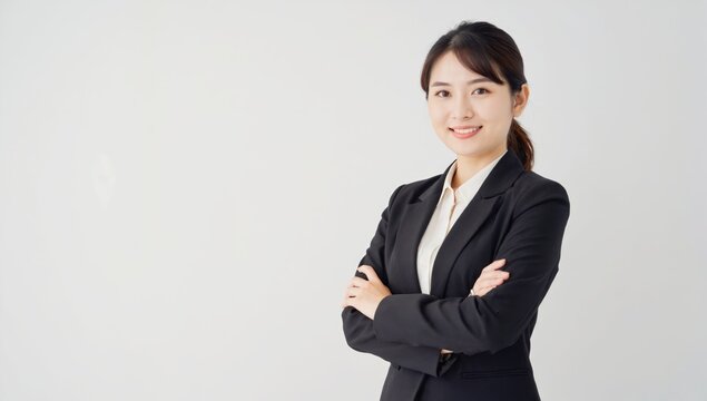 Confident businesswoman portrait, studio shot, professional