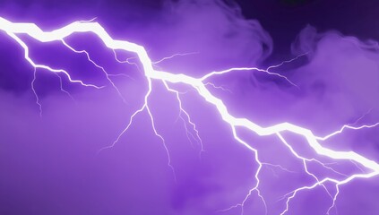 Dramatic purple lightning storm