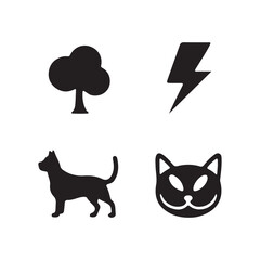 black filled icon silhouette vector illustration