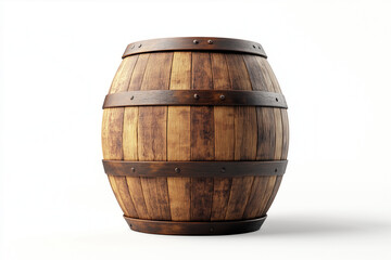 Obraz premium Vintage Wooden Barrel: A Timeless Symbol of Winemaking and Craft Beverage Storage
