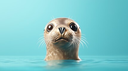 Fototapeta premium Protect seals for a sustainable marine ecosystem and biodiversity in coastal waters around the world