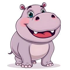 Fototapeta premium cartoon hippo