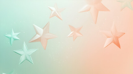 Magical Night Sky with Glowing Stars,Ethereal Pastel Star Background