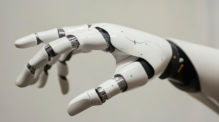 Futuristic robotic hand with advanced technology design
