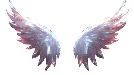 Obraz premium red wings isolated on white background