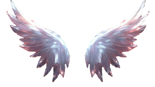 red wings isolated on white background