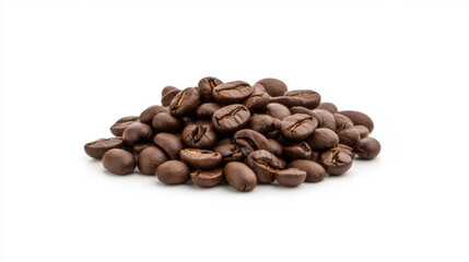 A close-up of glossy, freshly roasted coffee beans in high fidelity quality, perfect for coffee-related projects.