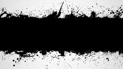 A white background with a messy black stripe that looks like an ink stain scattered in the middle.