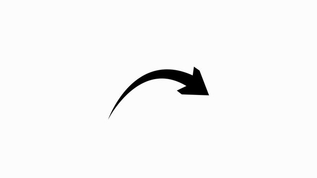 Animated Hand Drawn Doodle Arrows. Arrow sketch handmade doodle swipe up symbol sign isolated. Arrows animation on transparent background, Set of animated arrows Arrow animation, 4k video.