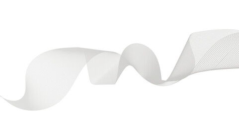 vector illustration of an line abstract white background. Vector abstract light blend paper wave flow digital gradient transparent.