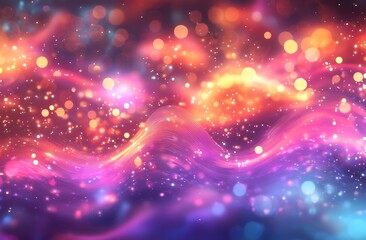 Fototapeta premium Abstract background with glowing lights and wavy lines