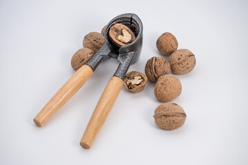 Nutcracker with cup and wooden handle