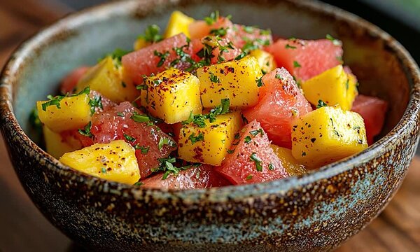 mexican fruta con chamoy, fruit with chamoy video