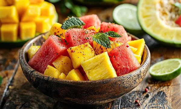 mexican fruta con chamoy, fruit with chamoy video