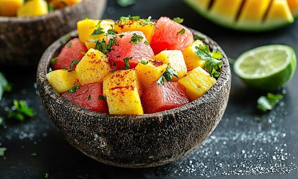 mexican fruta con chamoy, fruit with chamoy video