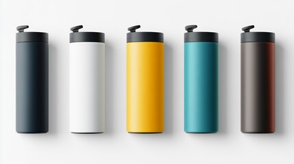 Stylish and Modern Beverage Containers in Various Colors and Shades