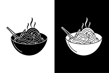 Pad Thai icon vector on White Background ,Vector Art Illustration on white background.