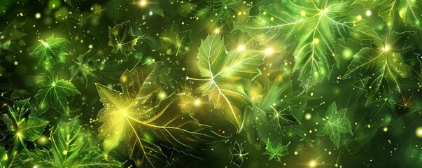 Fototapeta premium background green leaves.