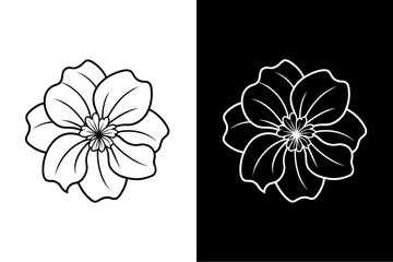 Petunia flower icon vector on White Background ,Vector Art Illustration on white background.