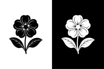 Primrose flower icon vector on White Background ,Vector Art Illustration on white background.