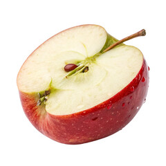 red apple with slice