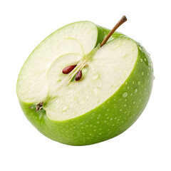 half of green apple