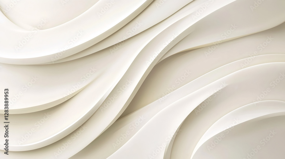 Leinwandbilder smooth white waves creating an abstract and elegant background, ideal for modern and minimalist desi