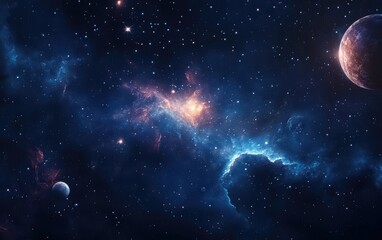 Obraz premium planet in space, galaxy