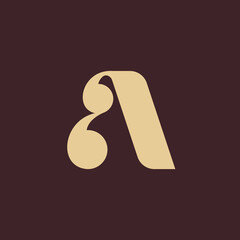 A logo design template vector illustration. Simple A vector logo brand for business and company