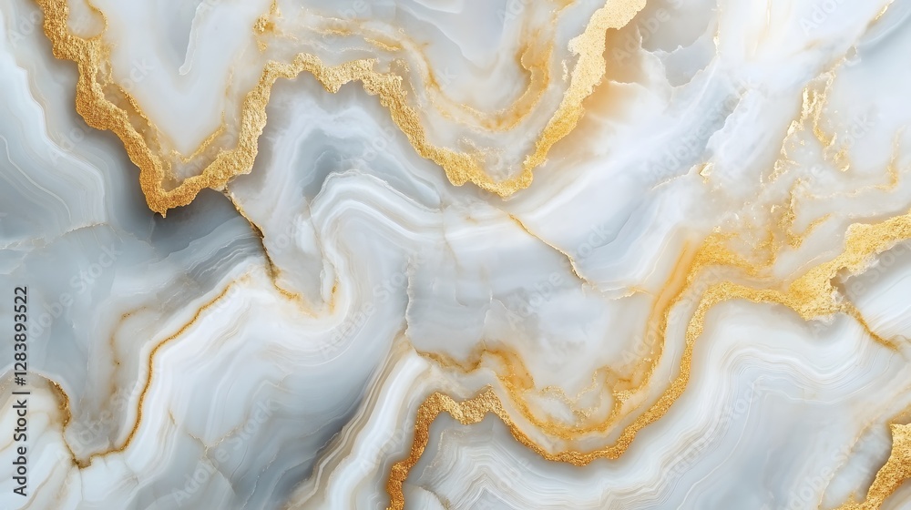 Aufkleber exquisite marble texture with captivating golden veins and organic patterns elegant mineral backgrou