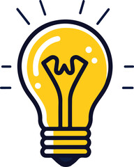 Fototapeta premium Bulb Light Idea Vector Illustration