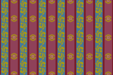seamless thai traditional retro pattern