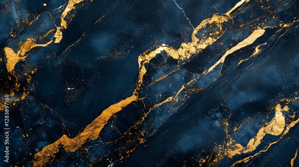 Poster exquisite marbled texture with striking golden veins showcasing a luxurious abstract design that cap