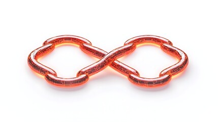 Naklejka premium Abstract Red Infinity Symbol Illustration Representing Continuity, Eternity, and Endless Opportunities